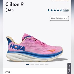 HOKA CLIFTON 9 like new